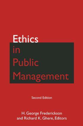 Bild des Verkufers fr Frederickson, H: Ethics in Public Management zum Verkauf von moluna