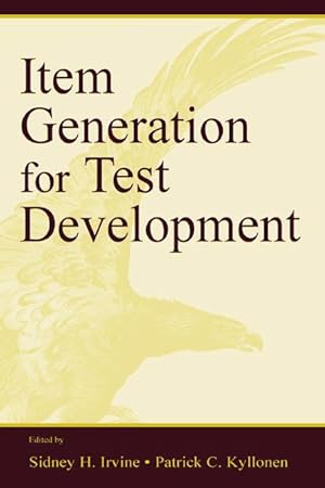 Bild des Verkufers fr Item Generation for Test Development zum Verkauf von moluna