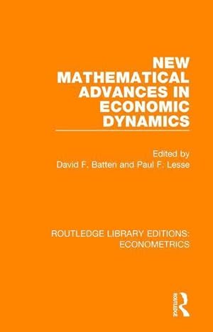 Immagine del venditore per New Mathematical Advances in Economic Dynamics venduto da moluna