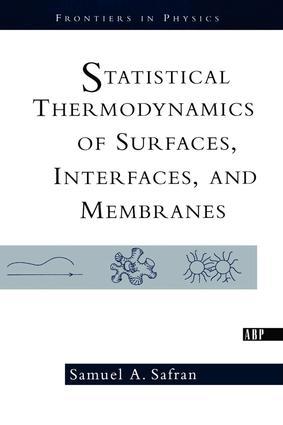 Imagen del vendedor de Safran, S: Statistical Thermodynamics Of Surfaces, Interface a la venta por moluna