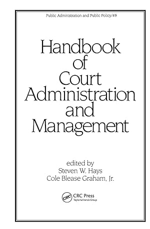Image du vendeur pour Hays: Handbook of Court Administration and Management mis en vente par moluna