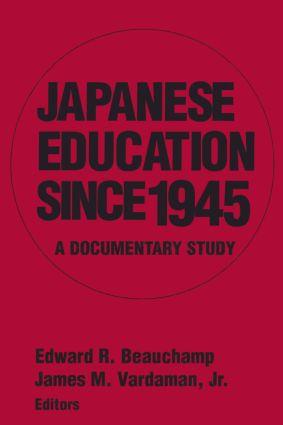 Bild des Verkufers fr JAPANESE EDUCATION SINCE 1945 zum Verkauf von moluna