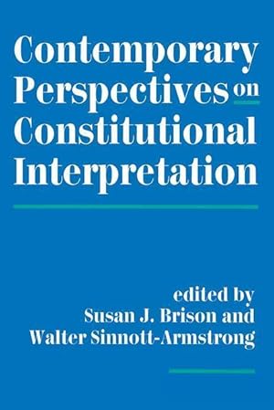 Imagen del vendedor de Brison, S: Contemporary Perspectives On Constitutional Inter a la venta por moluna