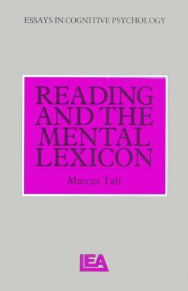 Imagen del vendedor de Taft, M: Reading and the Mental Lexicon a la venta por moluna