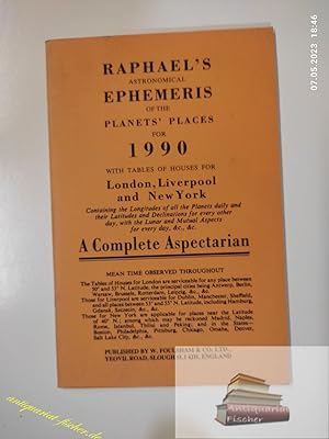 Raphaels Astronomical Ephemeris of the Planets Places for 1981, 1982