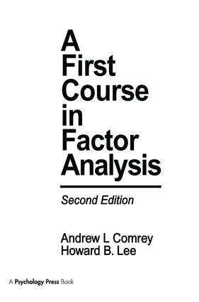 Imagen del vendedor de A First Course in Factor Analysis a la venta por moluna