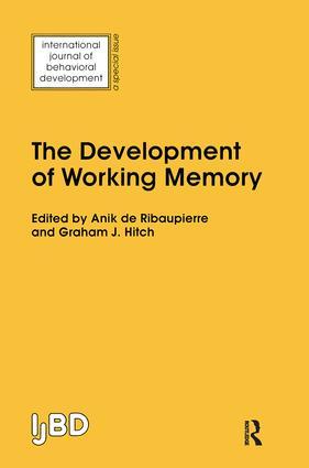 Bild des Verkufers fr The Development of Working Memory zum Verkauf von moluna