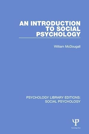 Imagen del vendedor de An Introduction to Social Psychology a la venta por moluna