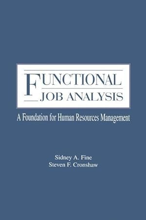 Seller image for Fine, S: Functional Job Analysis for sale by moluna