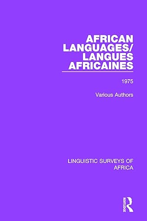 Seller image for Various Authors: African Languages/Langues Africaines for sale by moluna