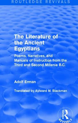 Seller image for Erman, A: The Literature of the Ancient Egyptians for sale by moluna