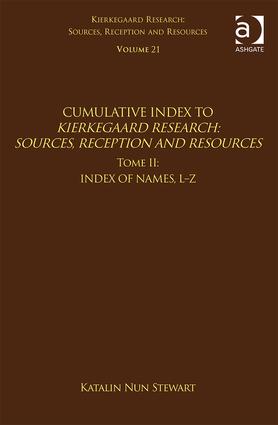Bild des Verkufers fr Volume 21, Tome II: Cumulative Index zum Verkauf von moluna