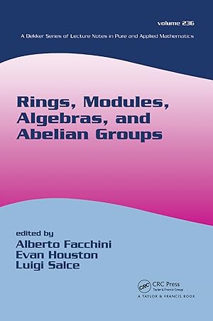 Imagen del vendedor de Rings, Modules, Algebras, and Abelian Groups a la venta por moluna