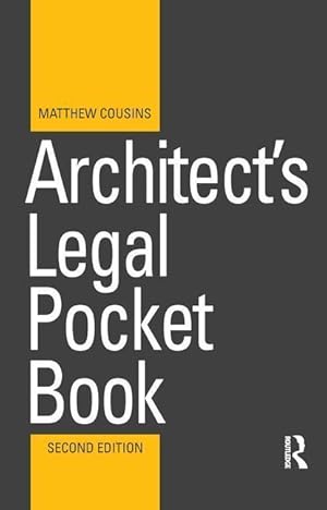 Seller image for Cousins, M: Architect\ s Legal Pocket Book for sale by moluna