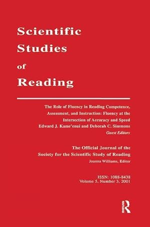 Bild des Verkufers fr The Role of Fluency in Reading Competence, Assessment, and i zum Verkauf von moluna
