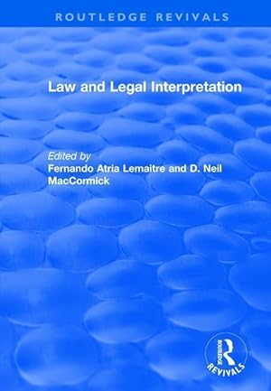 Image du vendeur pour Law and Legal Interpretation mis en vente par moluna