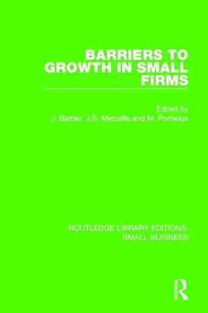 Imagen del vendedor de Barriers to Growth in Small Firms a la venta por moluna