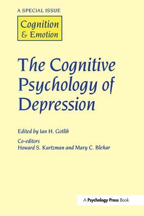 Seller image for The Cognitive Psychology of Depression for sale by moluna