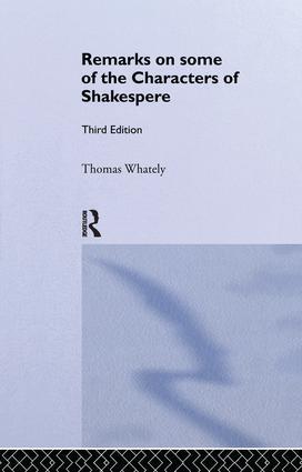 Seller image for Whatley, T: Remarks on Some of the Characters of Shakespeare for sale by moluna