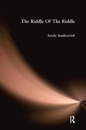 Seller image for Senderovich, S: Riddle Of The Riddle for sale by moluna