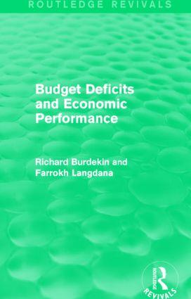 Immagine del venditore per Burdekin, R: Budget Deficits and Economic Performance venduto da moluna