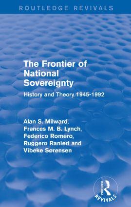 Bild des Verkufers fr Milward, A: The Frontier of National Sovereignty zum Verkauf von moluna