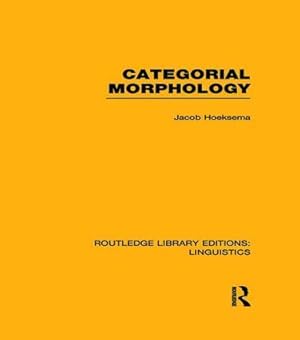 Seller image for Hoeksema, J: Categorial Morphology for sale by moluna