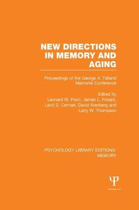 Seller image for New Directions in Memory and Aging (PLE: Memory) for sale by moluna