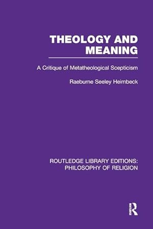 Imagen del vendedor de Heimbeck, R: Theology and Meaning a la venta por moluna