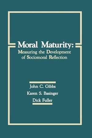 Seller image for Gibbs, J: Moral Maturity for sale by moluna