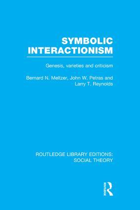 Seller image for Meltzer, B: Symbolic Interactionism for sale by moluna