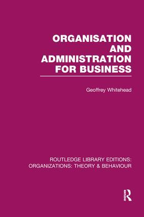 Seller image for Whitehead, G: Organisation and Administration for Business for sale by moluna