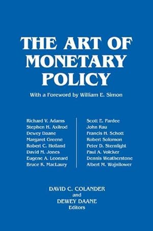 Image du vendeur pour Colander, D: The Art of Monetary Policy mis en vente par moluna