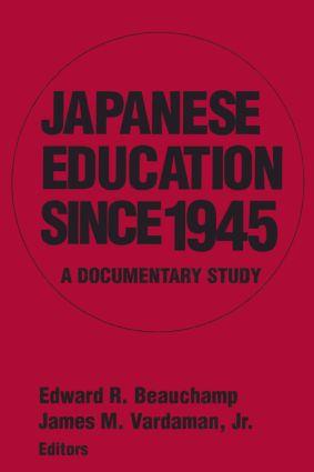 Bild des Verkufers fr Beauchamp, E: Japanese Education since 1945 zum Verkauf von moluna