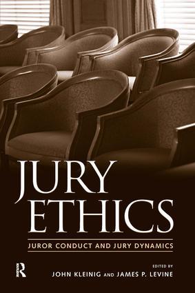 Seller image for King, N: Jury Ethics for sale by moluna