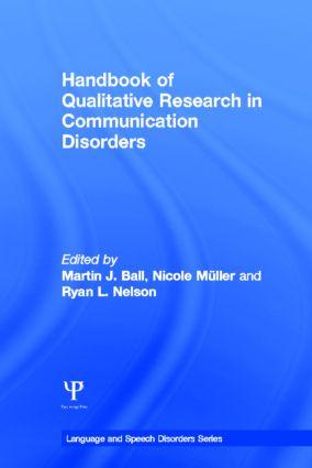 Seller image for Handbook of Qualitative Research in Communication Disorders for sale by moluna