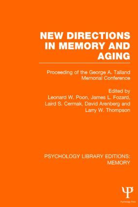 Seller image for New Directions in Memory and Aging (PLE: Memory) for sale by moluna