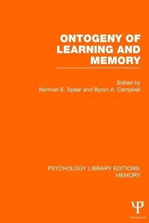 Imagen del vendedor de Ontogeny of Learning and Memory (PLE: Memory) a la venta por moluna