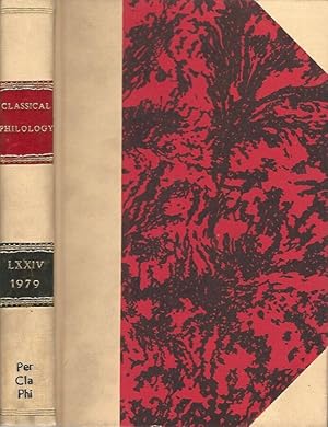 Immagine del venditore per Classical Philology - Vol. LXXIV 1979 venduto da Biblioteca di Babele