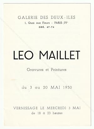 Léo MAILLET. Gravures et peintures.