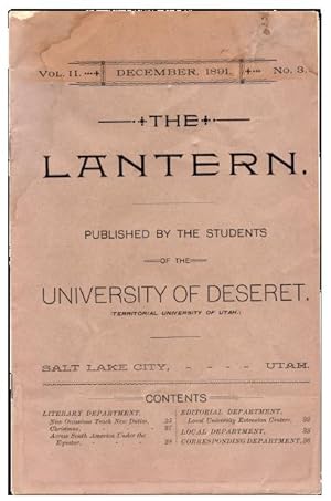 Immagine del venditore per The Lantern. Vol. II, No. 3 venduto da Ken Sanders Rare Books, ABAA