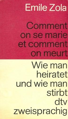 Image du vendeur pour Comment on se marie et comment on meurt - Emile Zola mis en vente par Book Hmisphres