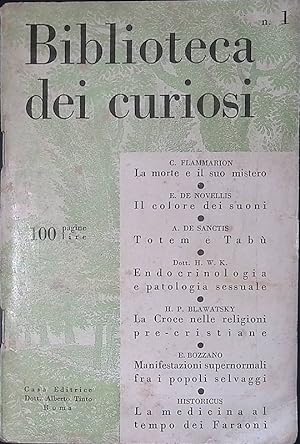 Biblioteca dei curiosi. Anno XXV Agosto 1949. N.1