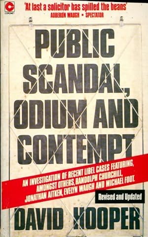 Public scandal, odium and contempt - David Hooper