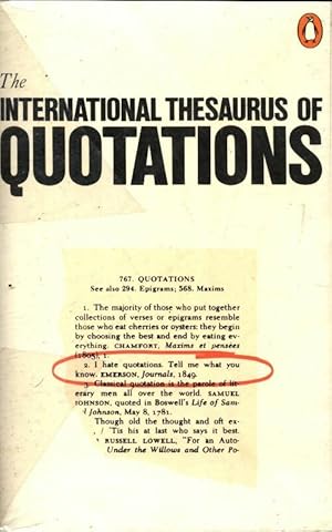 Bild des Verkufers fr The international thesaurus of quotations - Rhoda Thomas Tripp zum Verkauf von Book Hmisphres