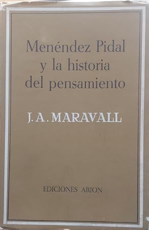 Seller image for Menndez Pidal y la historia del pensamiento for sale by Librera Reencuentro
