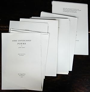 Some Unpublished Poems. Edited with notes by Ian Fletcher - printer's corrected proofs