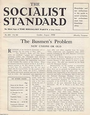 The Busmen's Problem. New Unions or Old. A short article contained in a complete 16 page issue of...