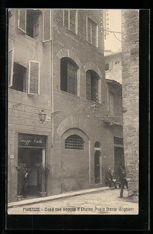 Bild des Verkufers fr Cartolina Firenze, Casa ove nacque il Divino Poeta Dante Alighieri zum Verkauf von Bartko-Reher