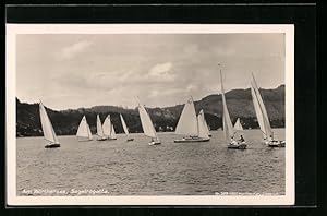 Ansichtskarte Segelregatta am Wörthersee, Segelsport